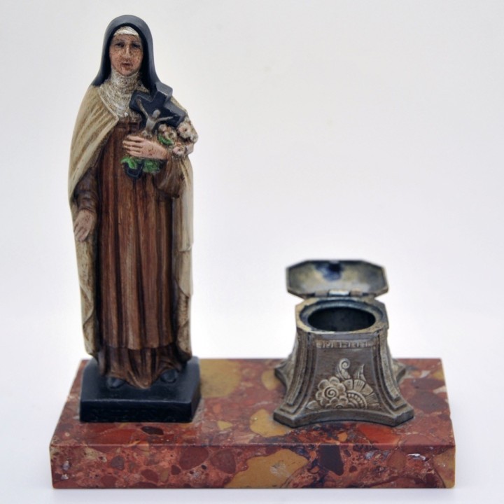 Calamaio originale degli anni '30 con la Vergine Maria