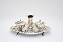 Writing set in solid silver French early nineteenth