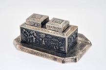 In Sterling Silver Inkwell Made In Indochina late XIXe