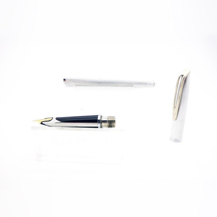Stylo plume CF Waterman en argent massif
