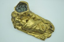 Erotic or pyrogenic inkwell in bronze nineteenth