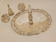 silver plated brass inkwell XVIIIe