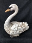 Encrier Cygne en bronze de Vienne polychrome