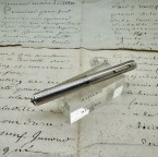 Stylo plume a pompe en argent "The Lucky"