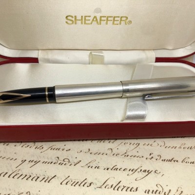 Sheaffer Targa neuf en argent massif