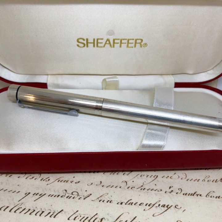 Nieuwe Sheaffer Targa in massief zilver