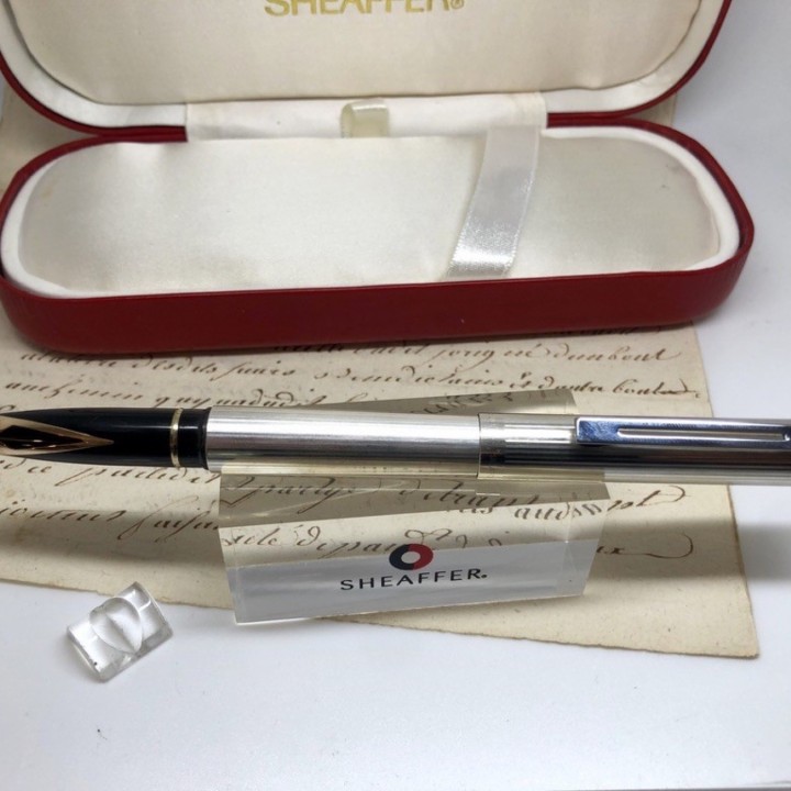Nieuwe Sheaffer Targa in massief zilver