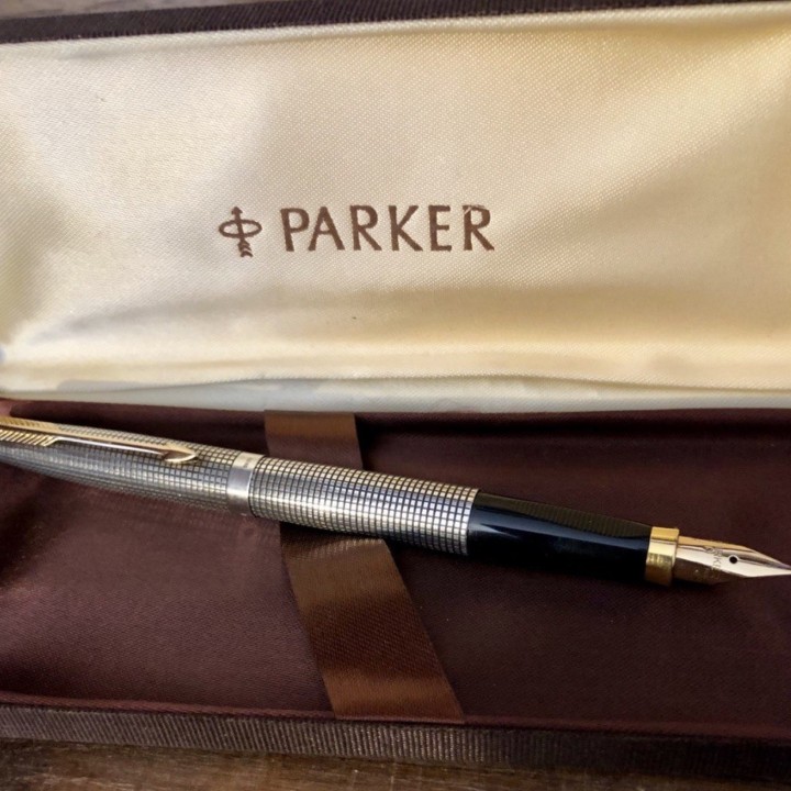 Stylo plume Parker 75 argent massif 1970/80
