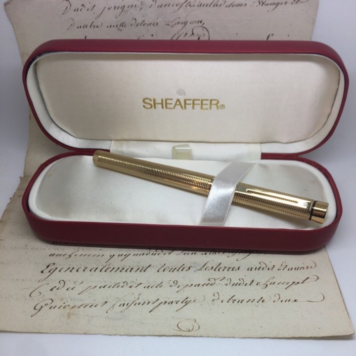 Füllfederhalter Sheaffer Targa, neu, vergoldet