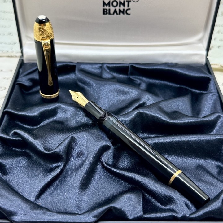 Caneta de tinta permanente Montblanc série limitada Voltaire 1995