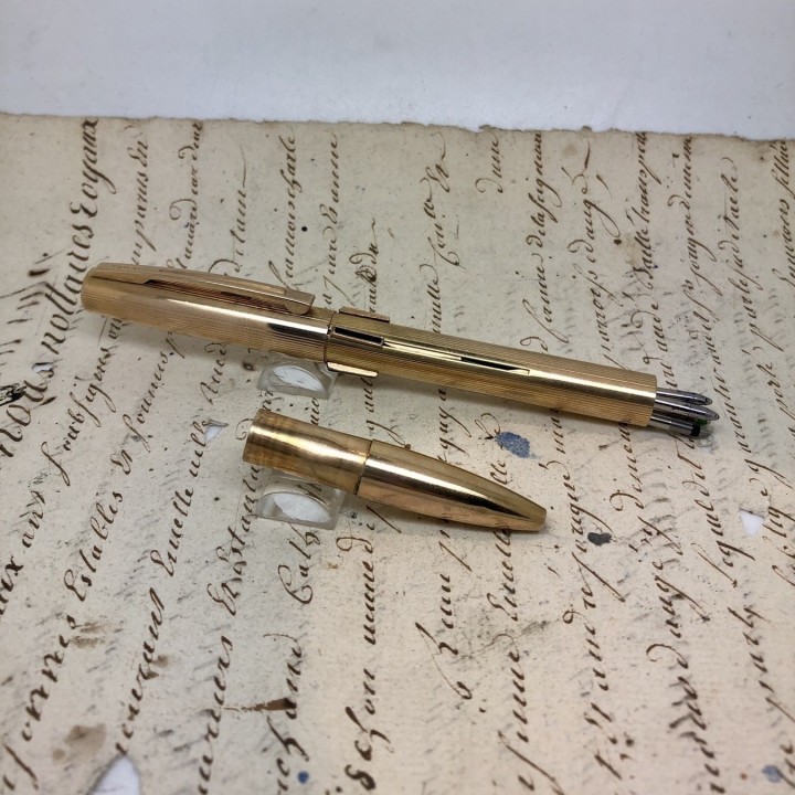 Waterman 4色ボールペン 金メッキ Pintabilleモデル 1970年