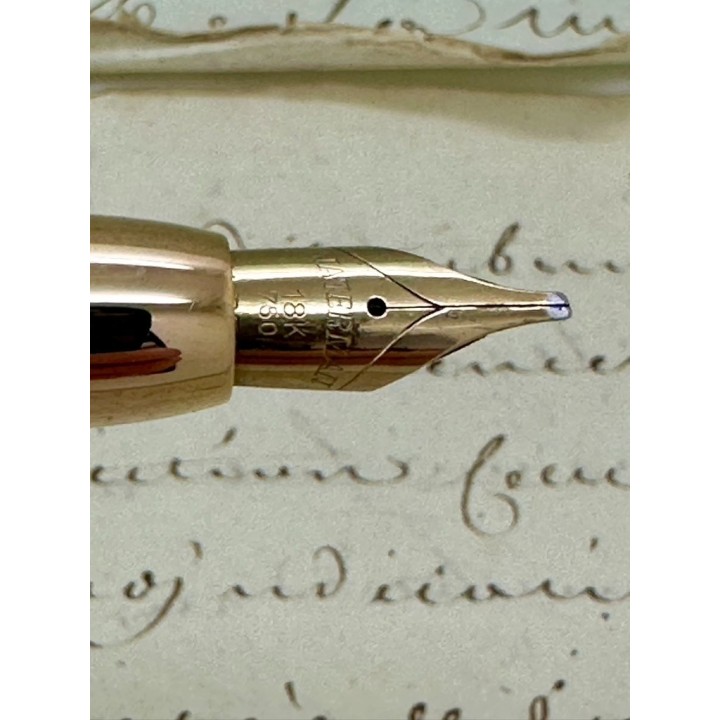 Caneta-tinteiro Waterman Flash Fill em ouro maciço 1940 com cartucho de vidro