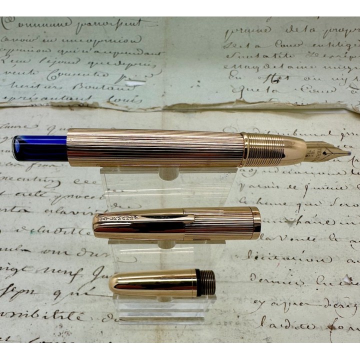 沃特曼 Waterman Flash Fill 实心金钢笔，1940年，玻璃墨胆