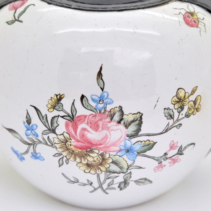 18世紀 彩色磁器と鉛のインク壺