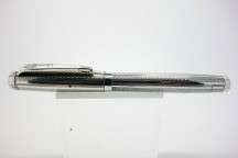 Stylo plume Unic a pompe 1950 en métal argenté